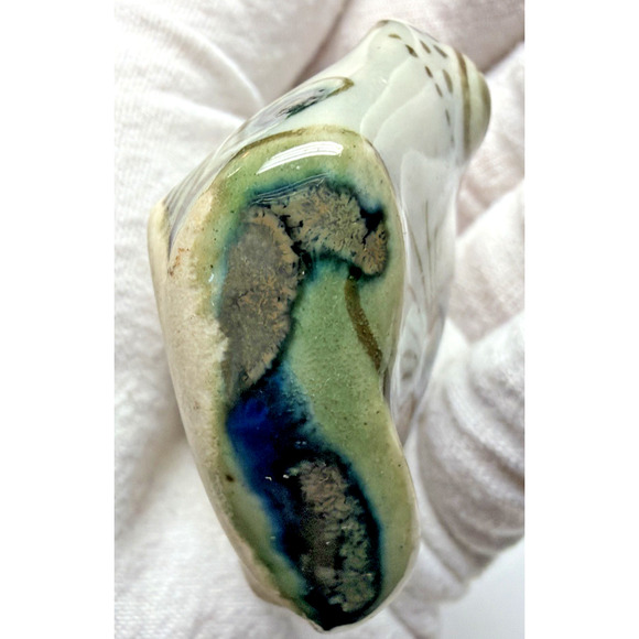 Vintage Mexican Folk Art Tonala Frog Toad Sitting Floral Painted Figurine - Picture 14 of 16